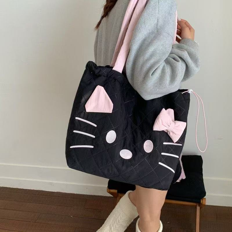 Hello Kitty Quilted Tote Bag | Soft & Cute Everyday Carry