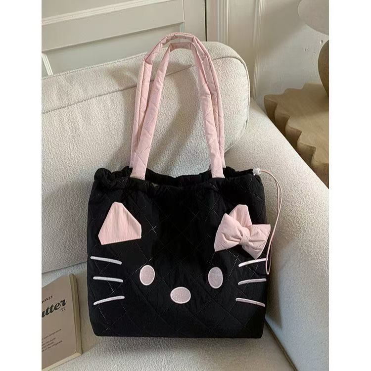 Hello Kitty Quilted Tote Bag | Soft & Cute Everyday Carry