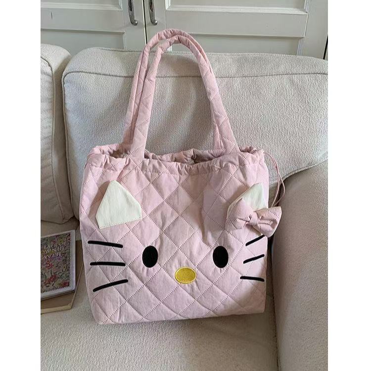 Hello Kitty Quilted Tote Bag | Soft & Cute Everyday Carry
