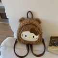 Fluffy KT Bear Head Backpack
