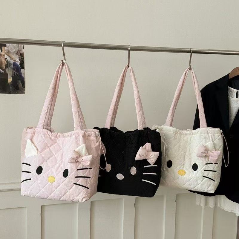 Hello Kitty Quilted Tote Bag | Soft & Cute Everyday Carry