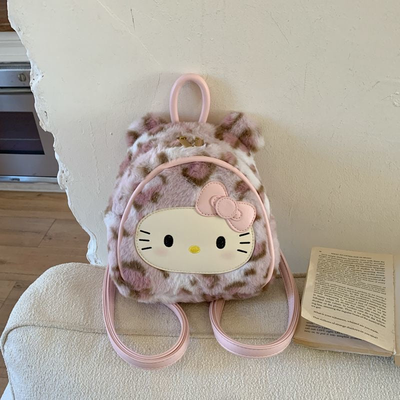 Fluffy KT Bear Head Backpack