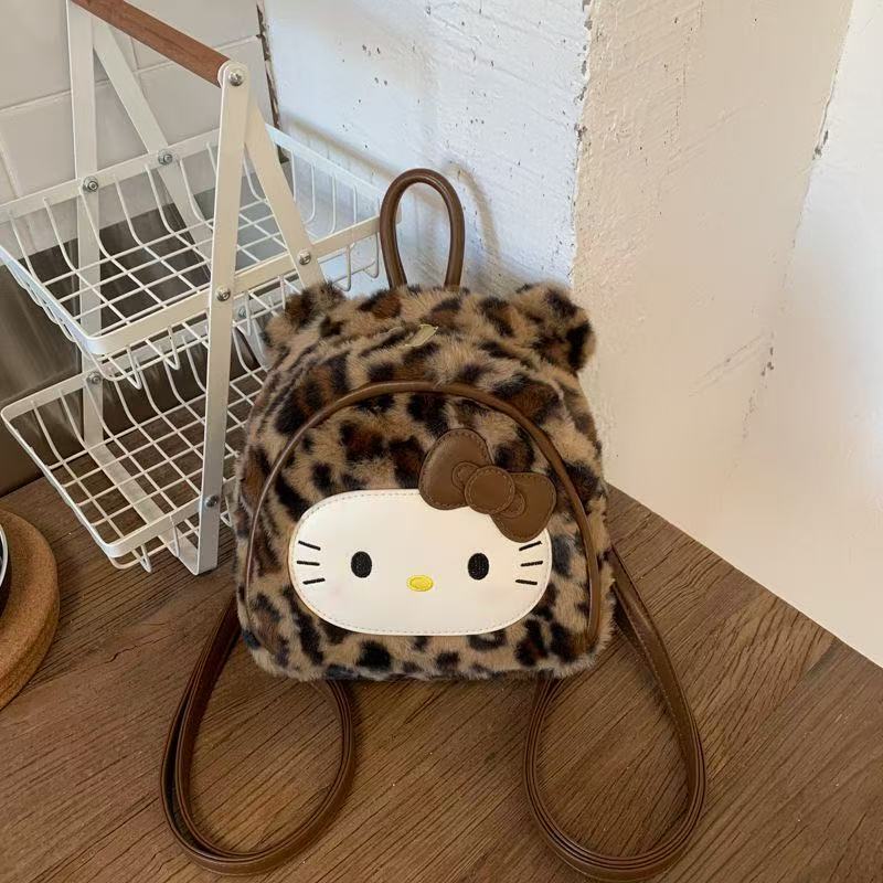 Fluffy KT Bear Head Backpack